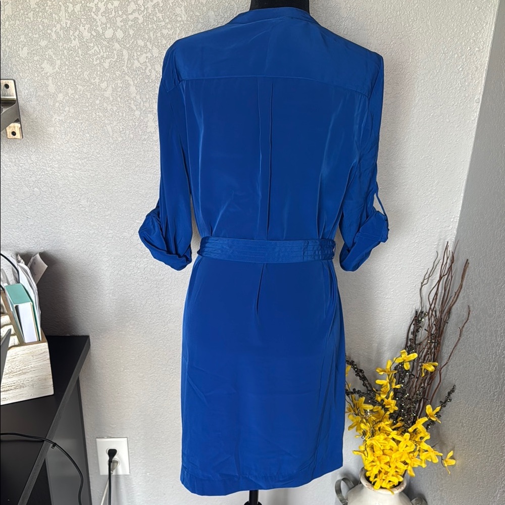 Express Vibrant Blue cuffed sleeve Dress - Picture 6 of 9